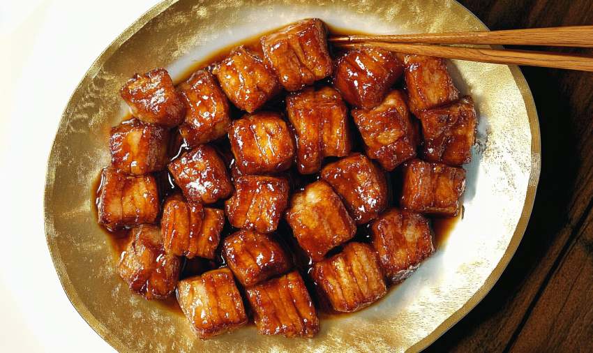 Porc braisé au caramel et au gingembre