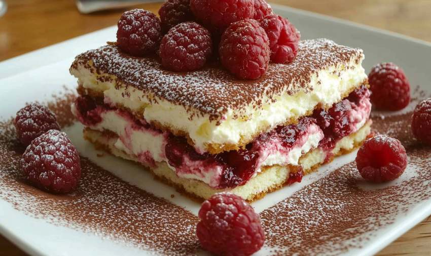 Tiramisu aux framboises : une douceur fruitée et rafraîchissante